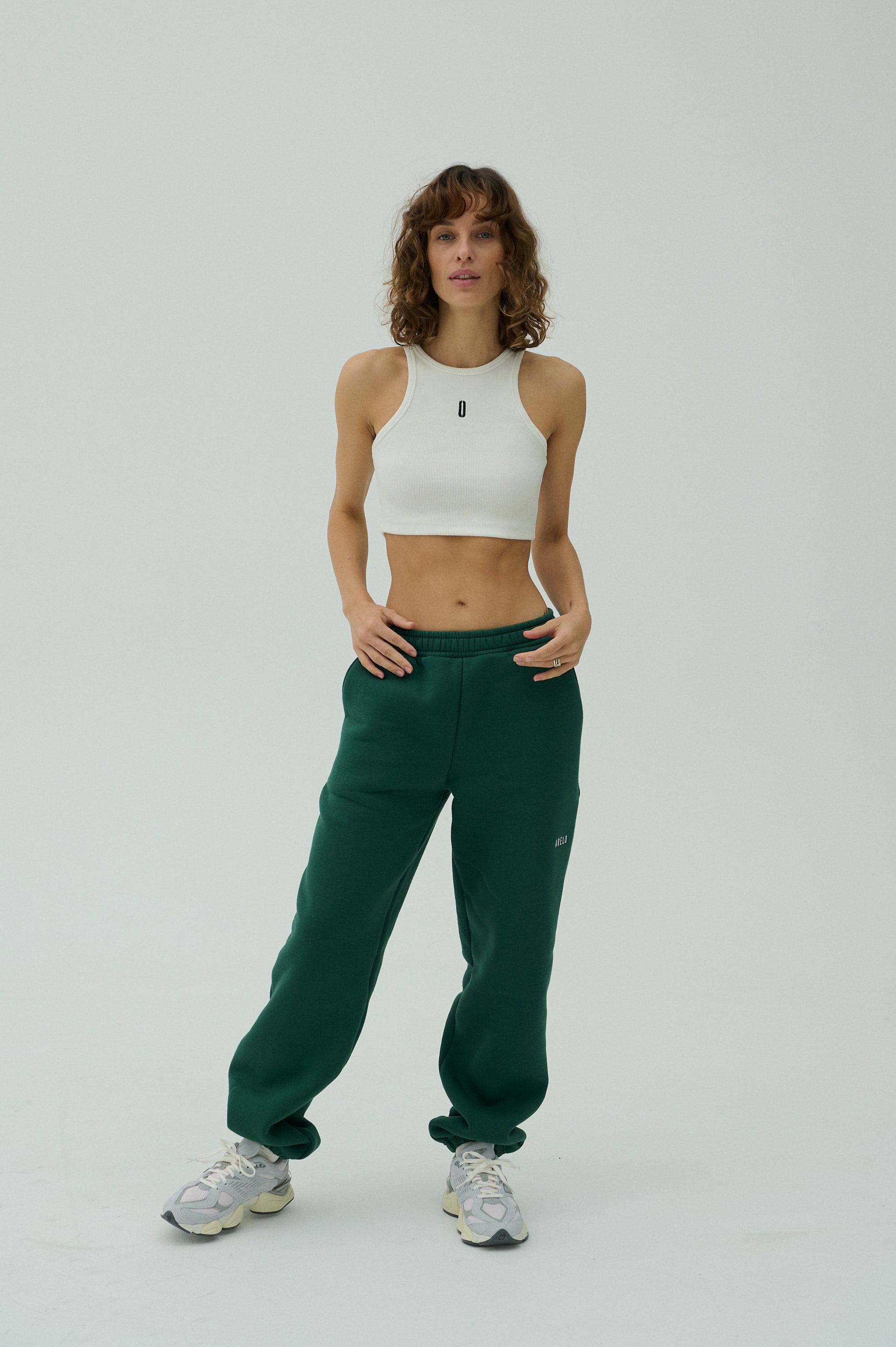 Sweatpants - Green/White