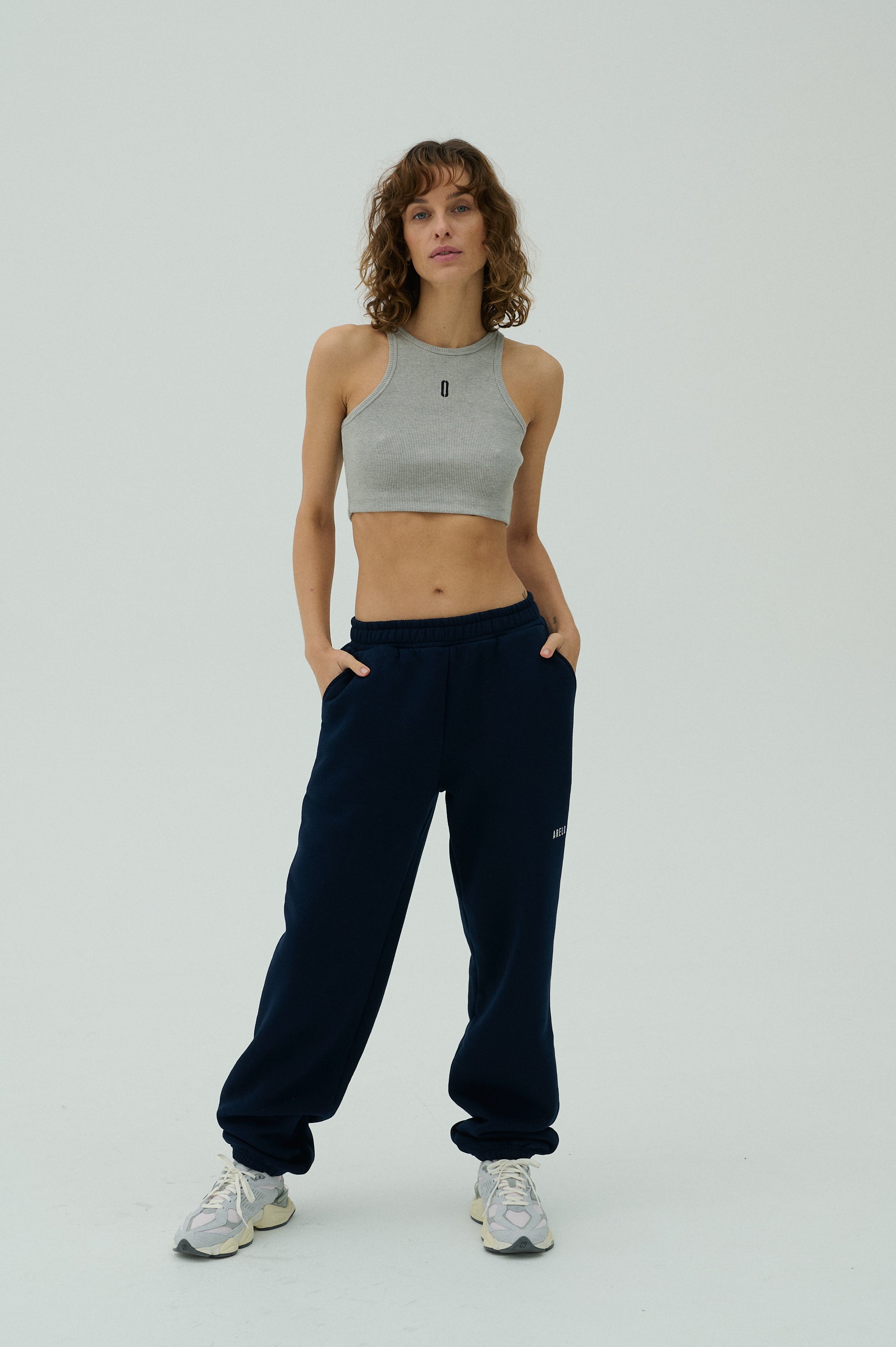Crop top - Grey/Black