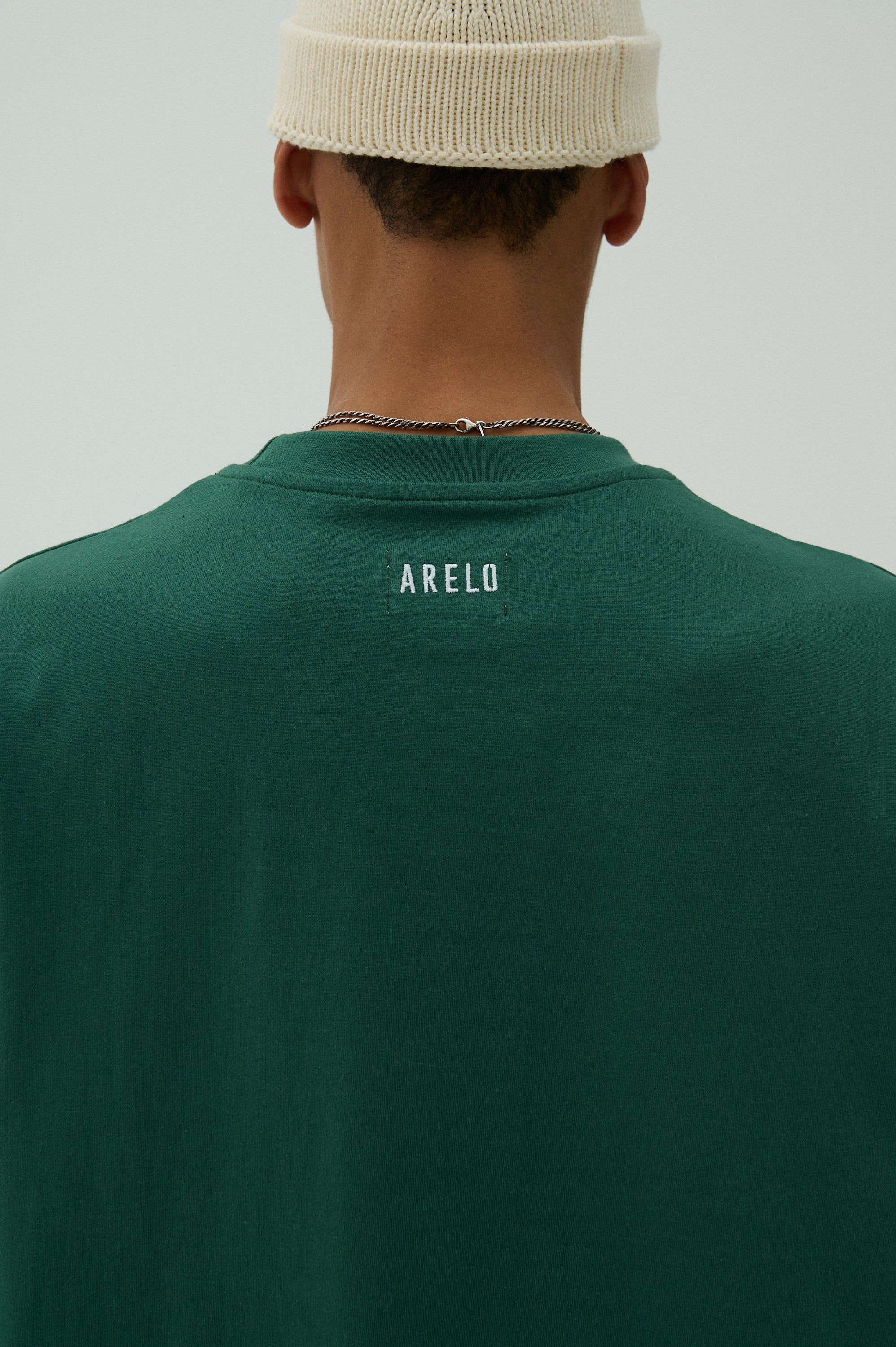 Men T-shirt Green/White