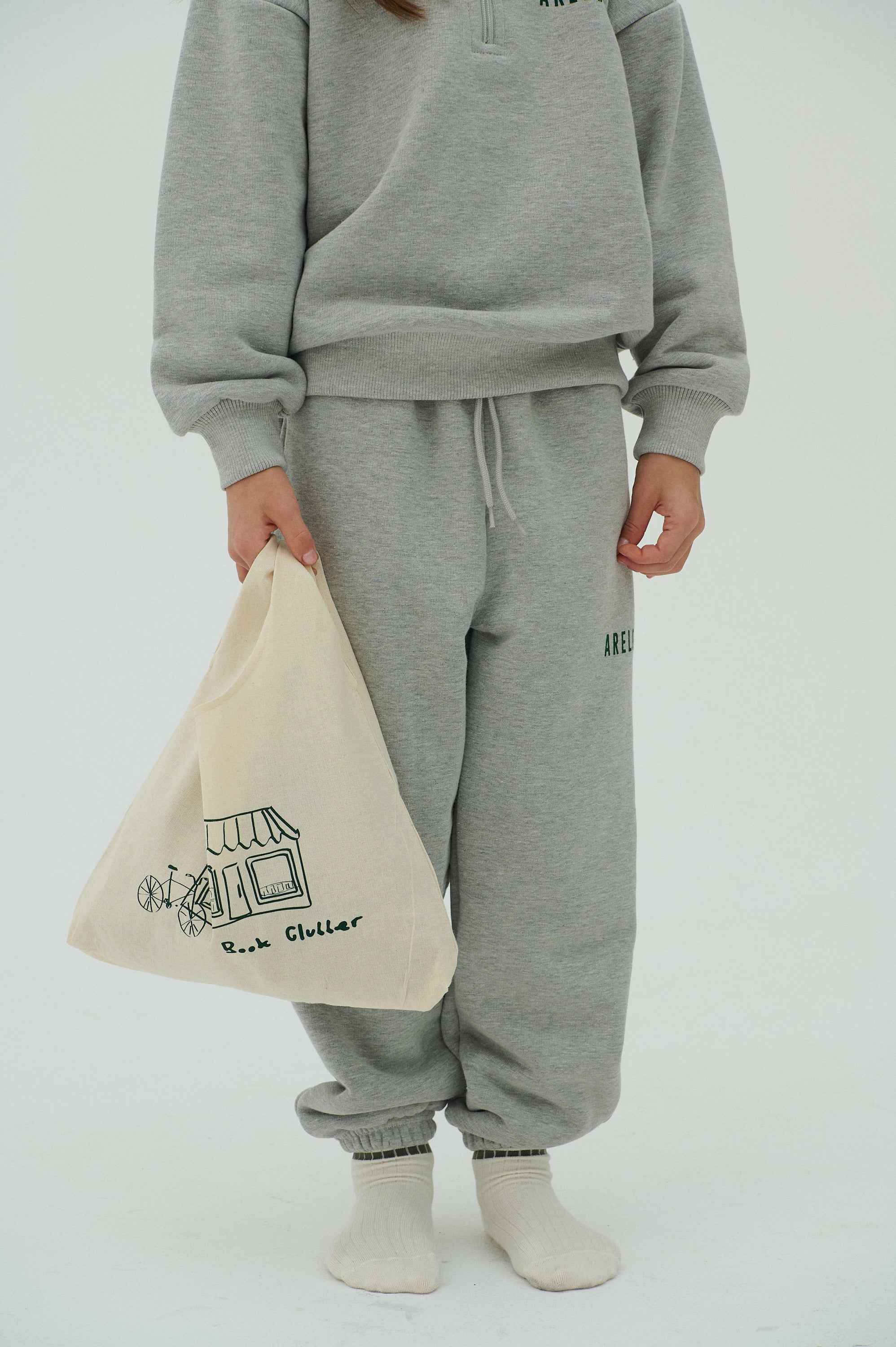 Children Jogging Pants - Grey/Green