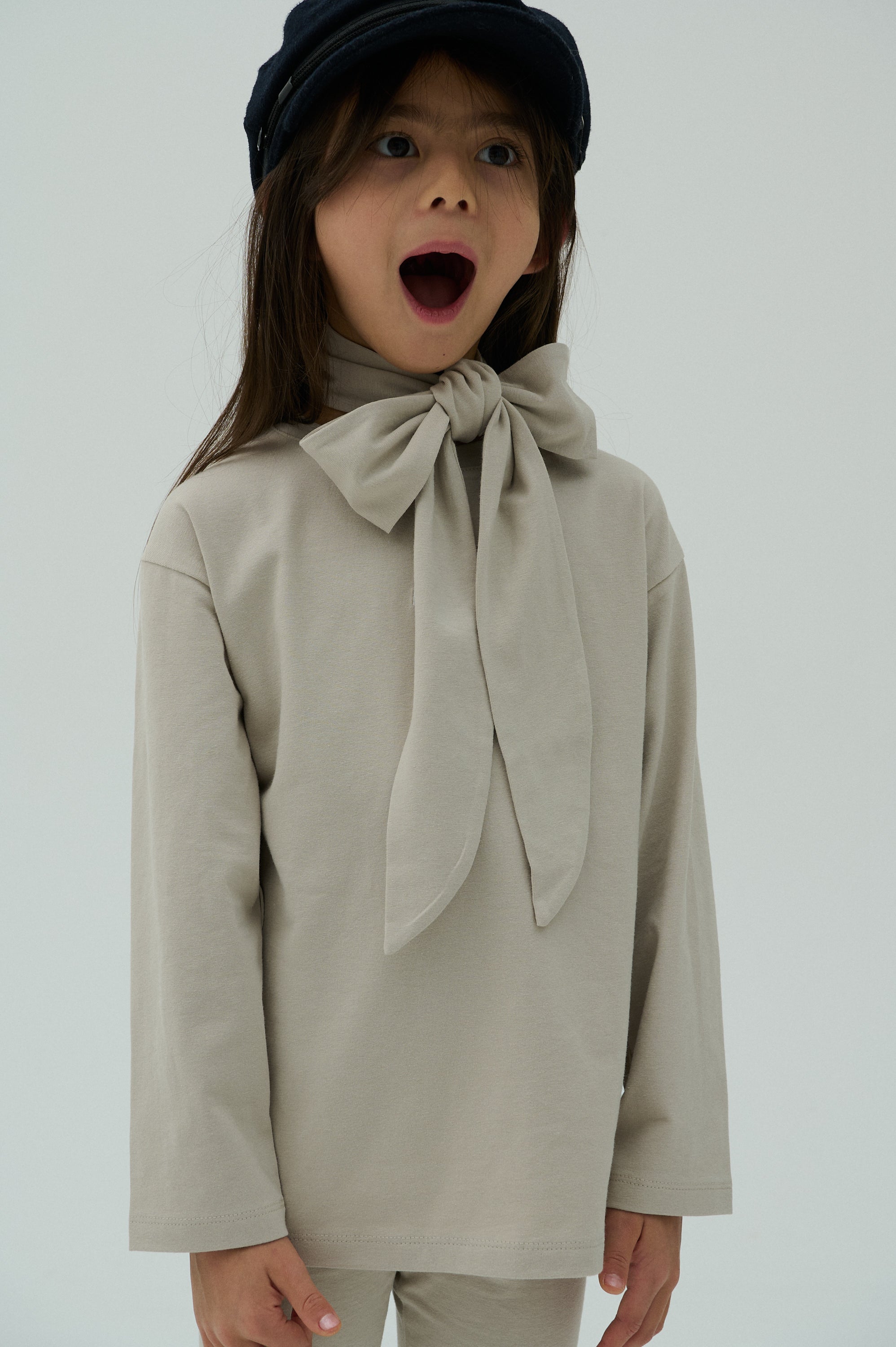 Children Basic Head And Neck Wrap - Beige/Blue