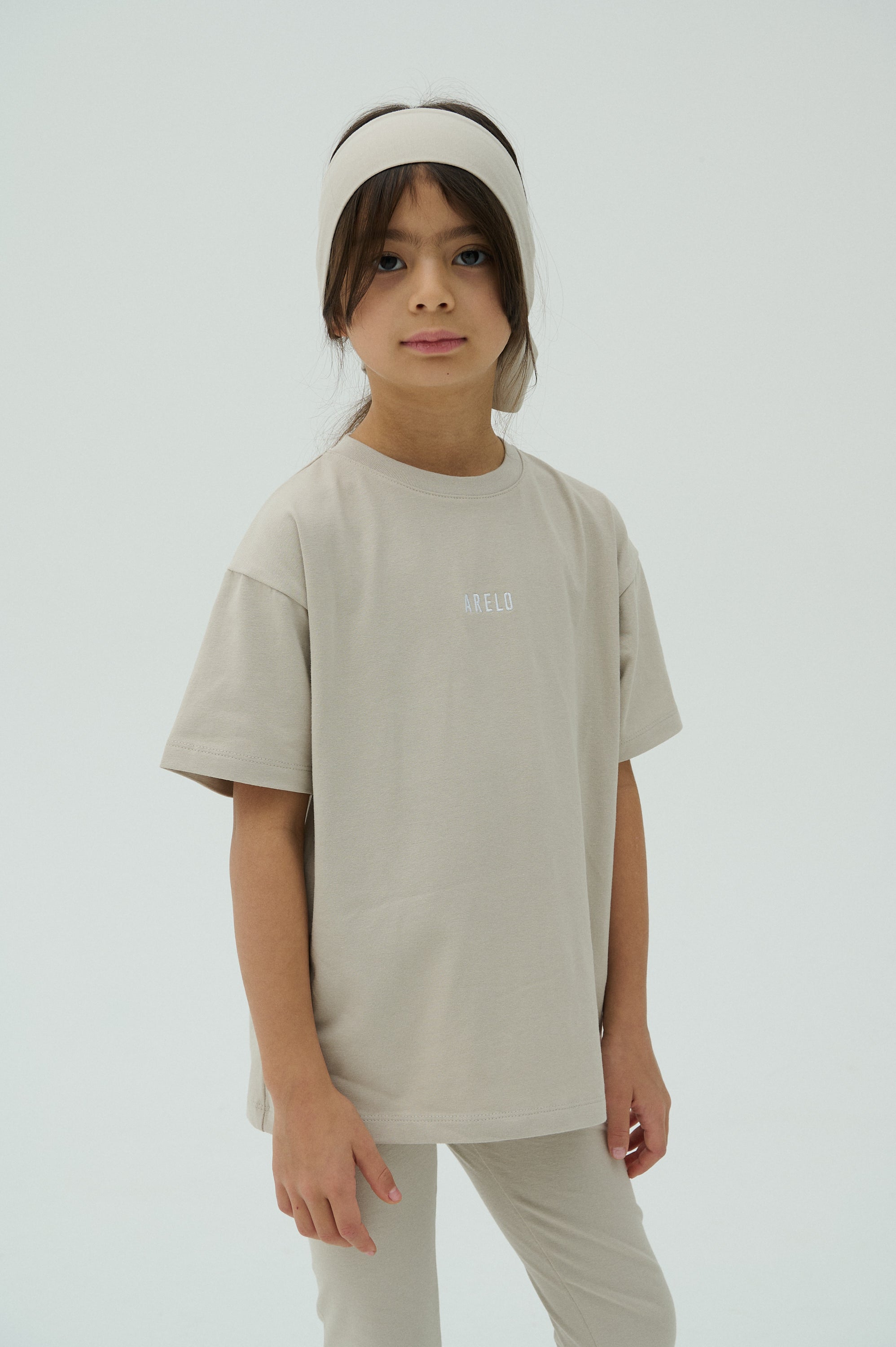 Children Basic Head And Neck Wrap - Beige/Blue