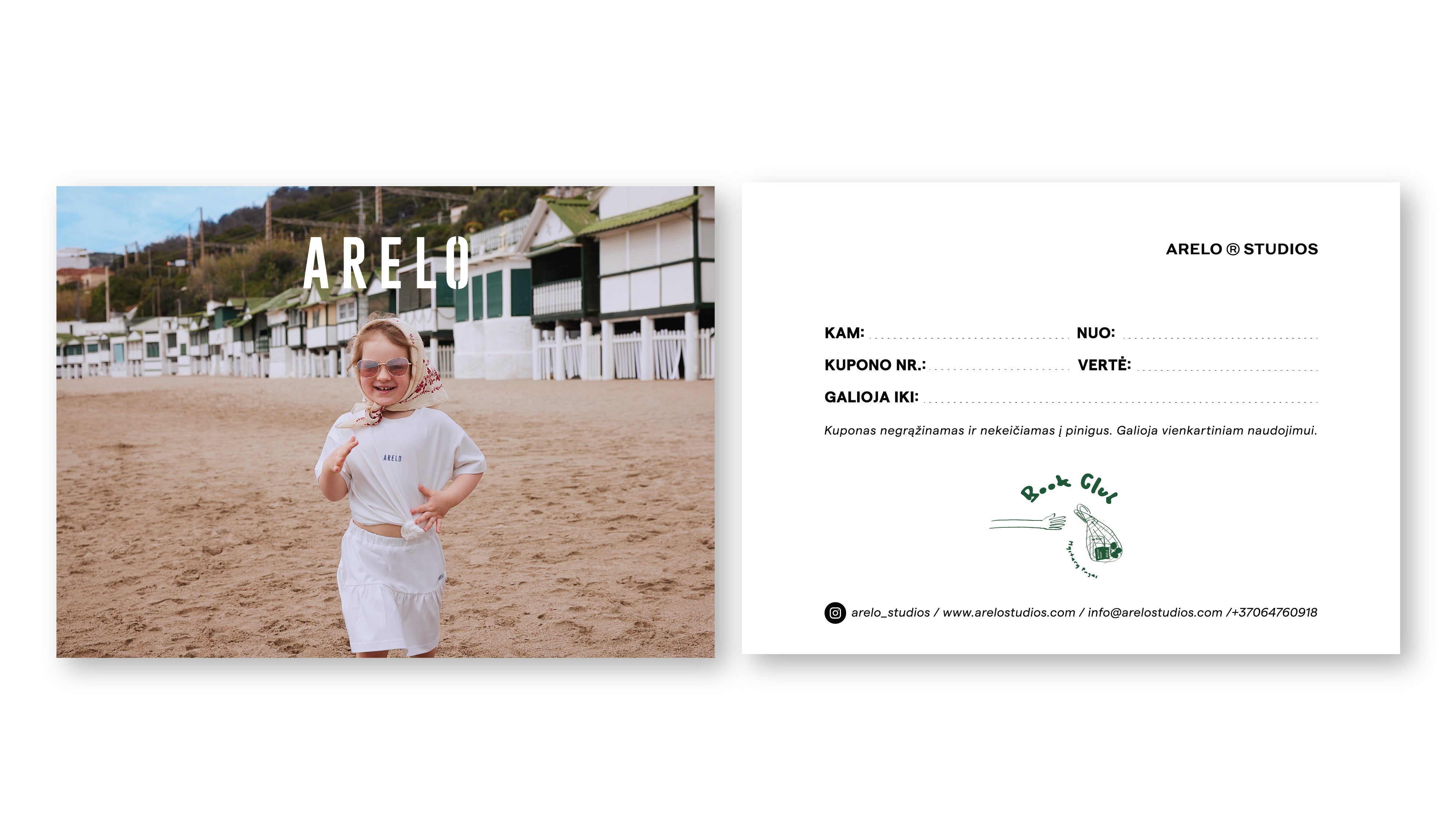 ARELO STUDIOS PRINTED GIFT CARD