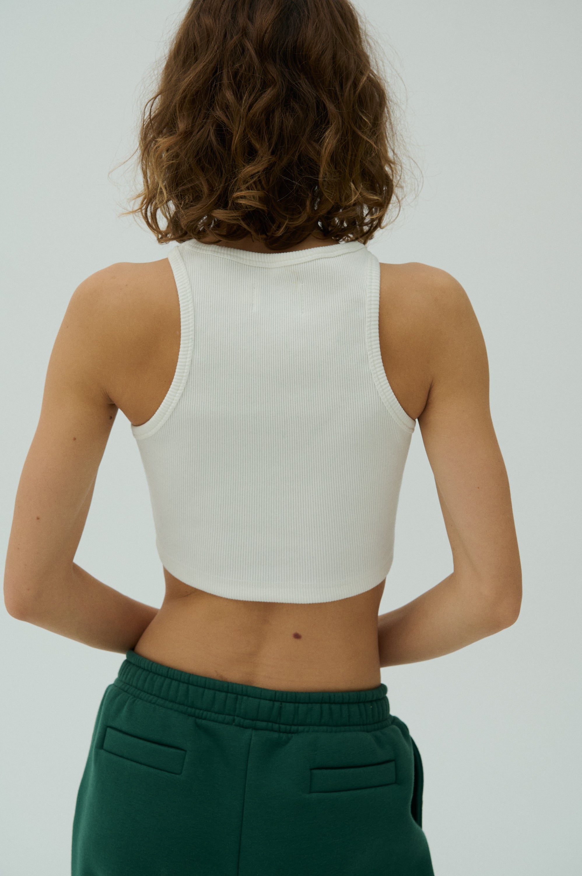 Crop top - White/Black