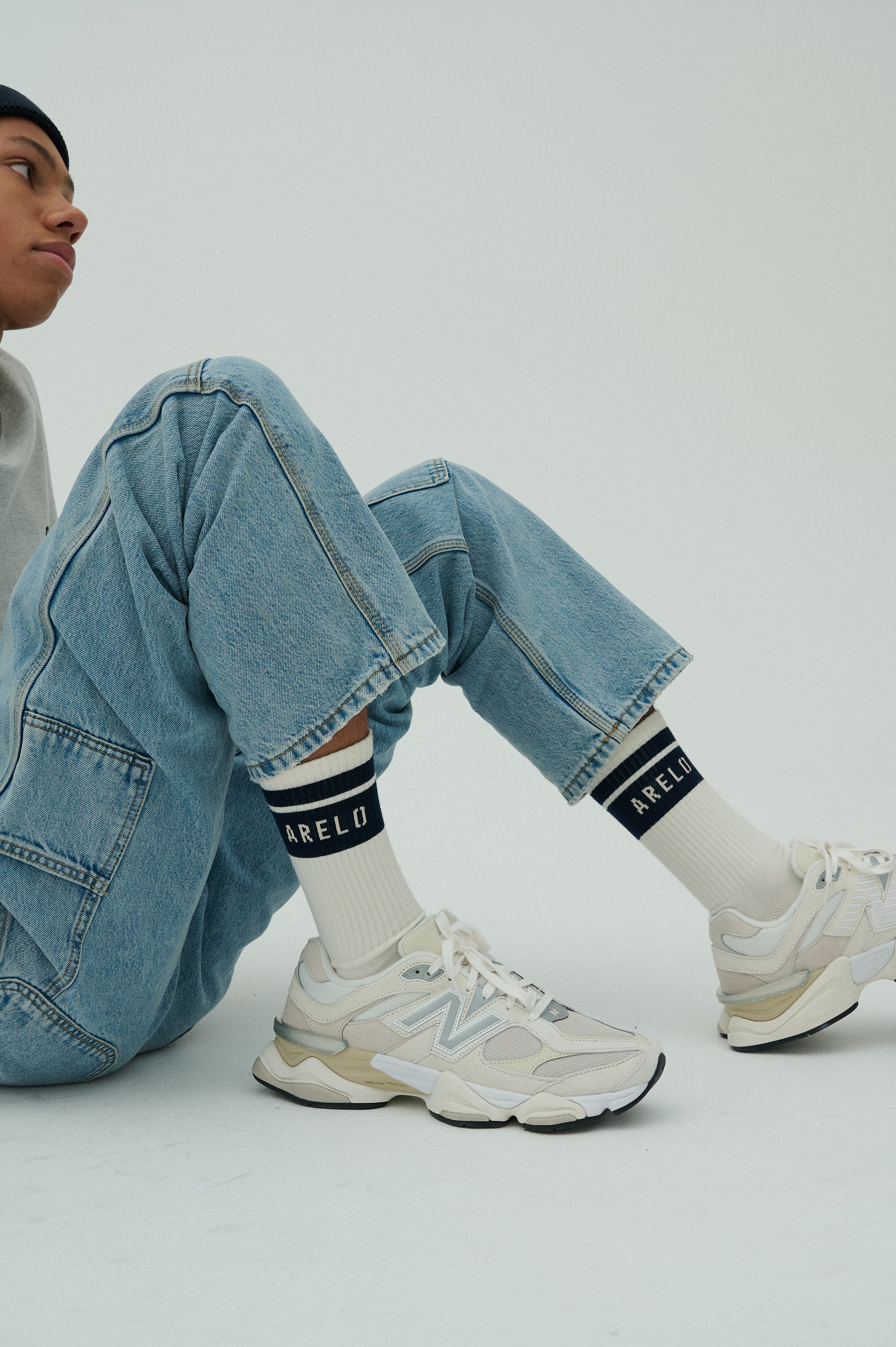 Unisex Socks – Off - White/Green/Navy