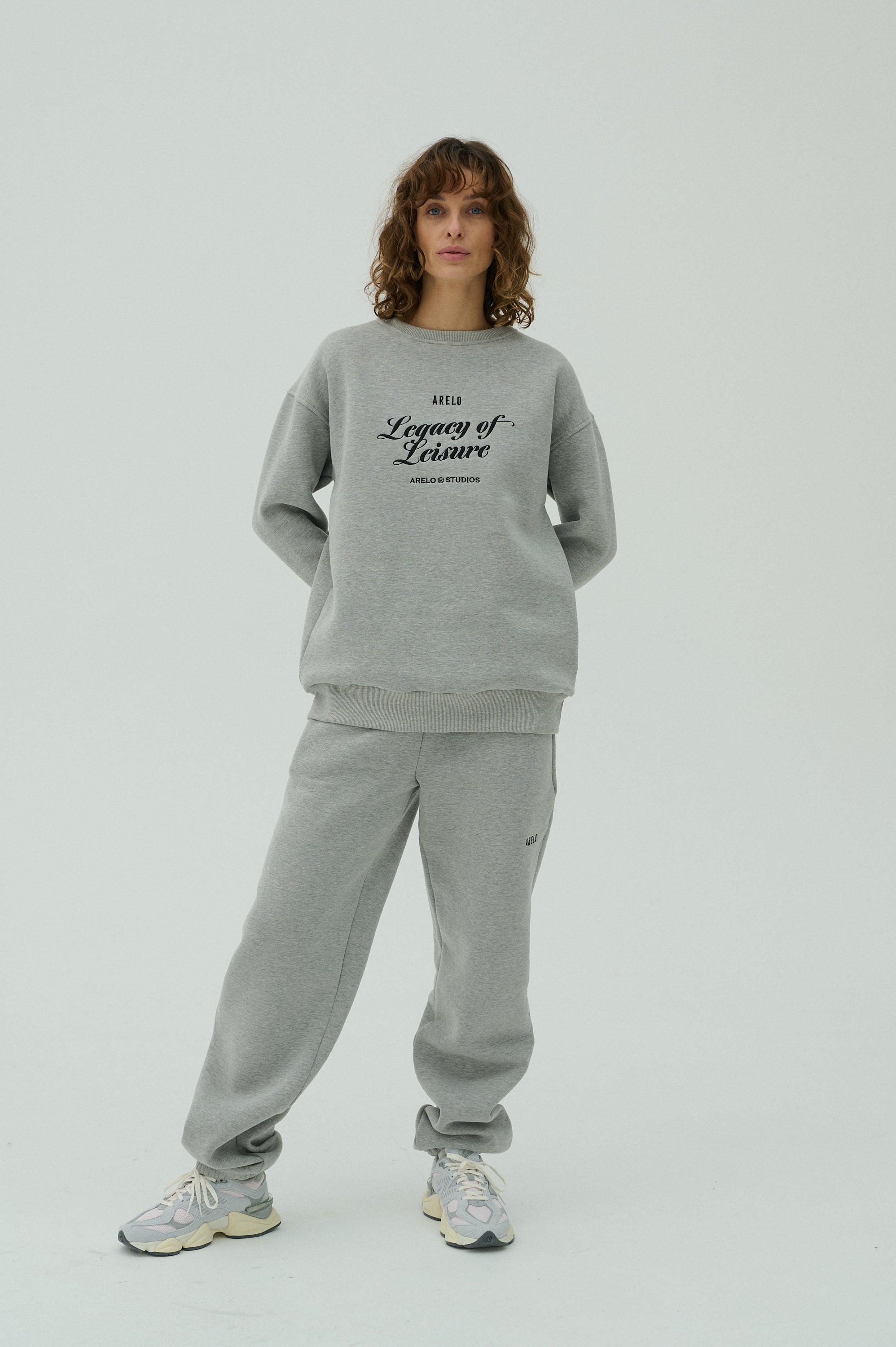 Sweater crewneck - Heather Grey/Black