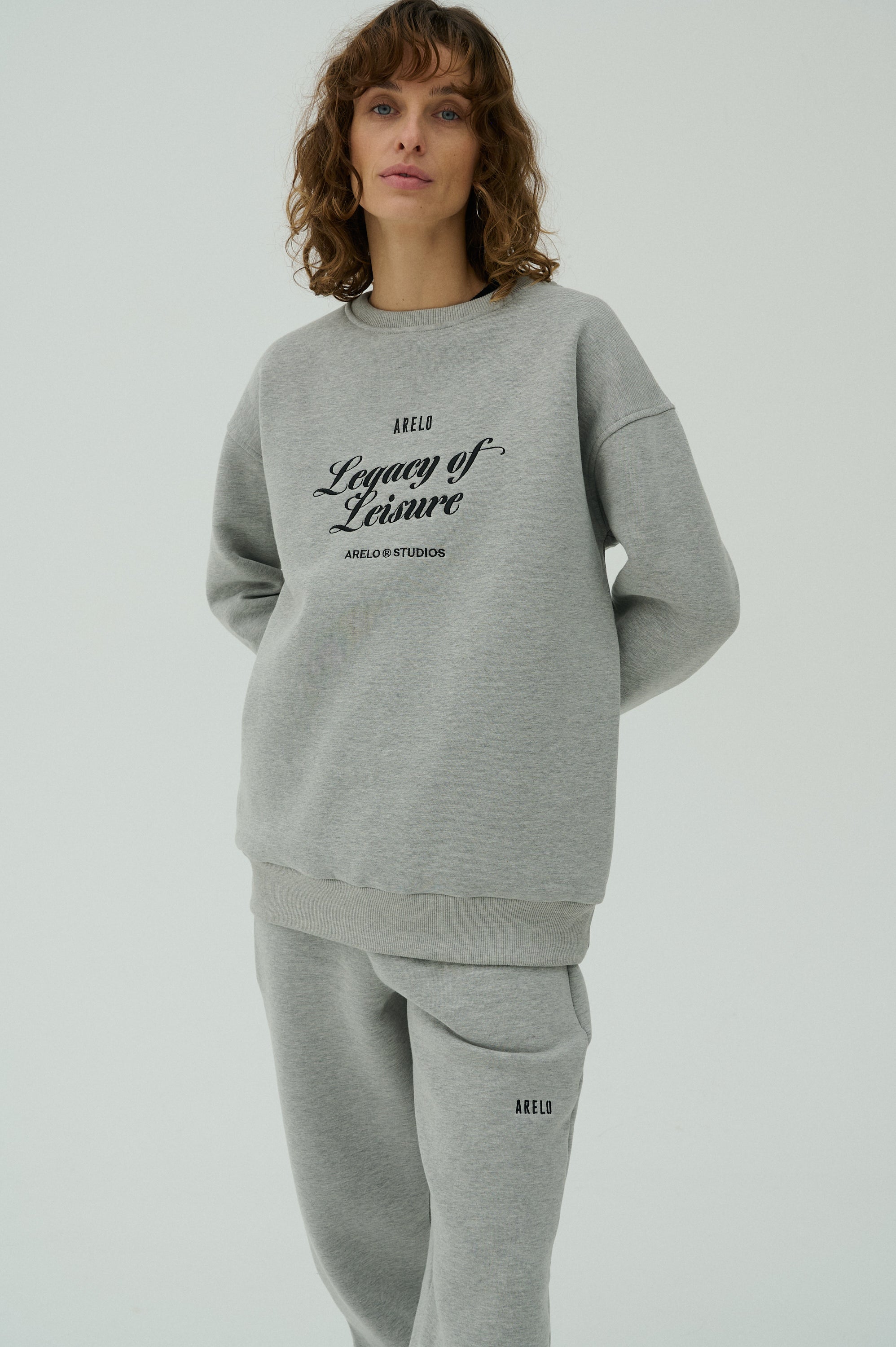 Sweater crewneck - Heather Grey/Black