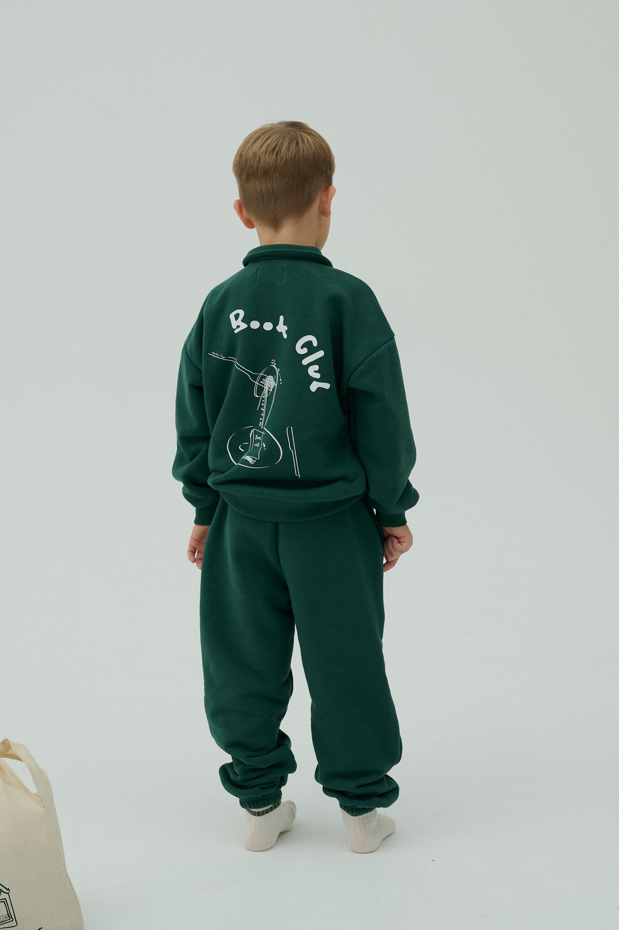 Children Jogging Pants - Green/White